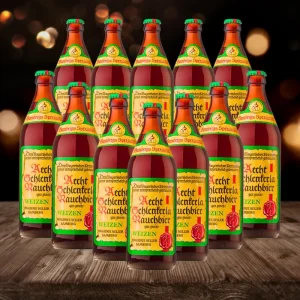 Schlenkerla Rauchbier Weizen Wheat Beer 500ml Bottles – 5.2% ABV (12 Pack)