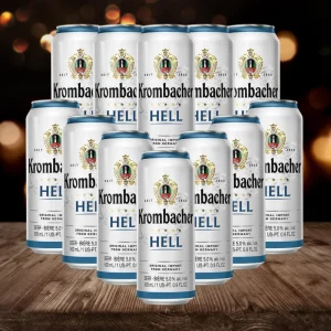 Krombacher Hell Premium German Lager 500ml Cans (12 Pack) – 5.0% ABV
