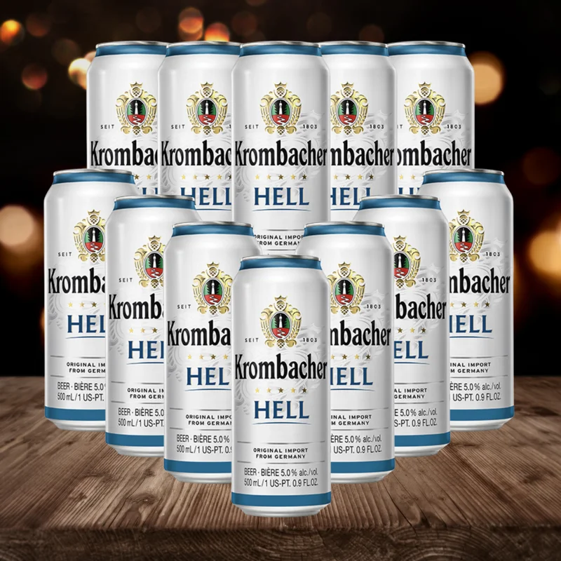 Krombacher Hell Premium German Lager 500ml Cans (12 Pack) – 5.0% ABV – Bild 2